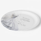 Assiettes En Carton Robe Rouge Glam Quintencera (Angle)