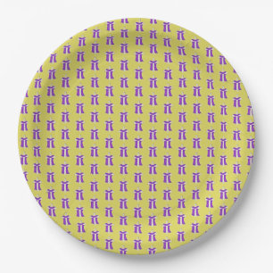 Assiettes En Carton Robe violette en croix