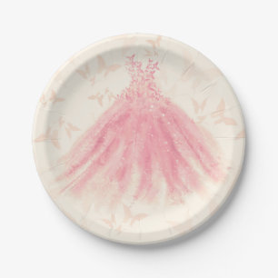 Assiettes En Carton Robes scintillantes papillon danse pêche pour la d
