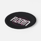 Assiettes En Carton Robin Hi-Tech Nom Graphique (Angle)