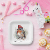 Assiettes En Carton Robin Winter Delight, sur mesure (Fête)
