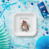 Assiettes En Carton Robin Winter Delight, sur mesure (Fête)