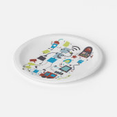 Assiettes En Carton Robot (Angle)