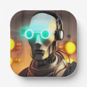 Assiettes En Carton Robot 2 plaques carrés (Recto)