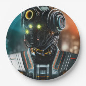 Assiettes En Carton Robot 3 grandes plaques de papier (Devant)