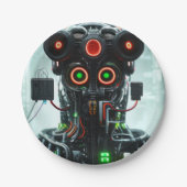 Assiettes En Carton Robot 5 plaques en papier (Devant)