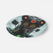 Assiettes En Carton Robot 5 plaques en papier (Angle)