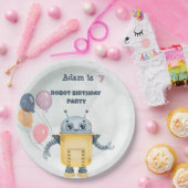 Assiettes En Carton Robot Anniversaire (Fête)