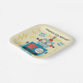 Assiettes En Carton Robot Anniversaire de enfant (Angulaire)