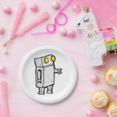 Assiettes En Carton Robot de base (Fête)