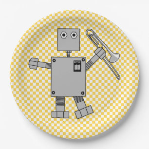 Assiettes En Carton Robot de combat