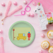 Assiettes En Carton Robot Et Voiture Rétro (Fête)