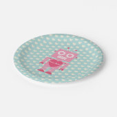 Assiettes En Carton Robot fille mignonne (Angle)