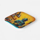 Assiettes En Carton Robot futuriste rétro ROBIA 12J2 Mixologue (Angulaire)