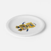 Assiettes En Carton Robot jaune maladroit de jouet (Angle)