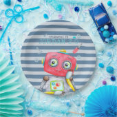 Assiettes En Carton Robot mou | Fête d'anniversaire personnalisée (Fête)