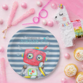 Assiettes En Carton Robot mou | Fête d'anniversaire personnalisée (Fête)