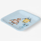 Assiettes En Carton Robots colorés branchés Boy Birthday Party (Angulaire)