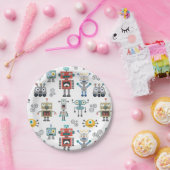 Assiettes En Carton Robots de jouet (Fête)
