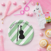 Assiettes En Carton Rocher De Violon Et Roulez Instruments De Musique (Fête)