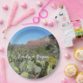 Assiettes En Carton Rochers rouges et cactus I (Fête)