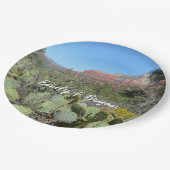 Assiettes En Carton Rochers rouges et cactus I (Angle)