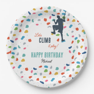 Assiettes En Carton Rock Escalade mignonne Anniversaire de enfant Part