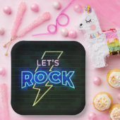 Assiettes En Carton Rock Lightning Bolt 2 (Fête)