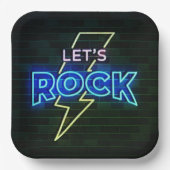 Assiettes En Carton Rock Lightning Bolt 2 (Recto)