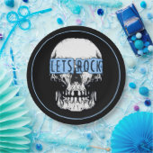 Assiettes En Carton Rock Skull (Fête)