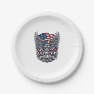 Assiettes En Carton Rocker du bandana patriotique Méta musique Old Glo