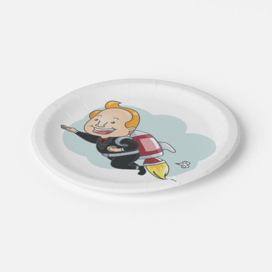 Assiettes En Carton Rocket Man (Angle)