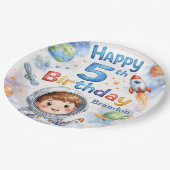 Assiettes En Carton Rocket ship birthday Space Planets Boy Stars (Angle)
