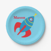Assiettes En Carton Rocketship fait sur commande (Devant)