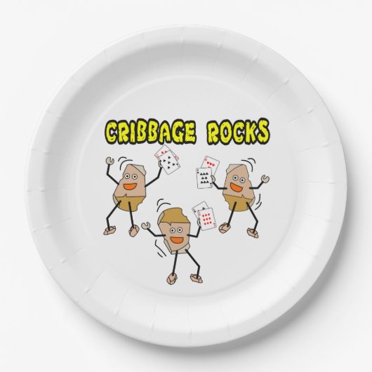 Assiettes En Carton Rocks de Cribbage (Devant)