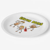 Assiettes En Carton Rocks de guitare (Angle)