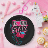 Assiettes En Carton Rockstar (Fête)