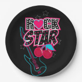 Assiettes En Carton Rockstar (Devant)