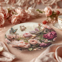 Rococo Butterfly Garden Galentine Floral Elegance