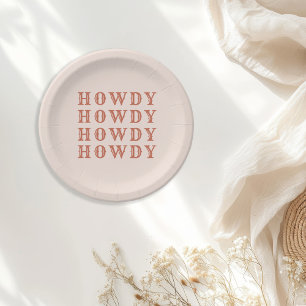 Assiettes En Carton Rodéo Dernier de la cowgirl du désert