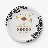 Assiettes En Carton Rodeo First Birthday, Cowboy Birthday Boy (Devant)