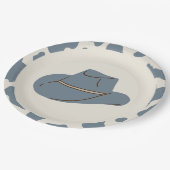 Assiettes En Carton Rodéo Sud Bleu Cowboy Plaques de papier d'annivers (Angle)