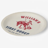 Assiettes En Carton Rodeo Western Cowboy 1ère fête d'anniversaire (Angle)