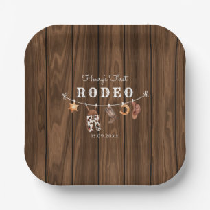 Assiettes En Carton Rodeo Wild West rustique cowboy occidental Anniver