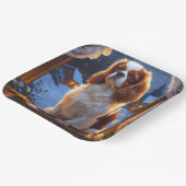 Assiettes En Carton Roi Cavalier avec lumières de Noël (Angulaire)