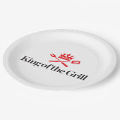 Assiettes En Carton Roi du gril (Angle)