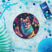 Assiettes En Carton Roller Skate Disco Chien (Fête)