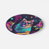 Assiettes En Carton Roller Skate Disco Chien (Angle)
