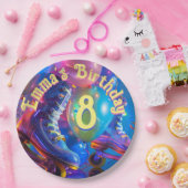 Assiettes En Carton Roller Skate fête d'anniversaire (Fête)