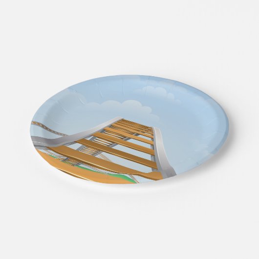 Assiettes En Carton Rollercoaster (Angle)